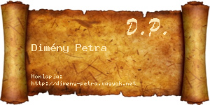 Dimény Petra névjegykártya